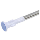 Stainless Steel Round Head Extendable Telescopic Tension Shower Curtain Rod X1P3