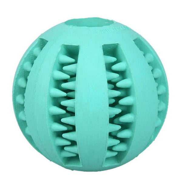 5cm Pet Toys Rubber Interactive Ball Dog Chew Tooth Cleaning(Lake Blue) A#S