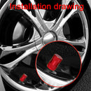 4Pcs Aluminum Alloy Tire Wheel Rims Stem Air Valve Caps Tyre Cover Car Bike Red