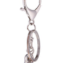 Diamante Animal Eye Pendant Metal Keyring Bag Decoration Size 2--9.5x6.5x1cm