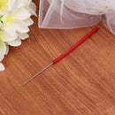 2pcs Plastic Handle Metal Tongue Sewing Needle Crochet Hooks Craft Weave