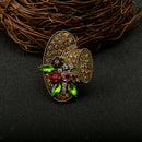 Women Fancy Hat Rhinestones Brooches Alloy Brooch Pins Fashion Jewellery