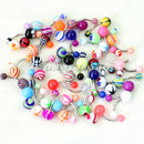 50x Ball Belly Navel Barbell Bars Rings Body Piercing Jewelry For Women Girls