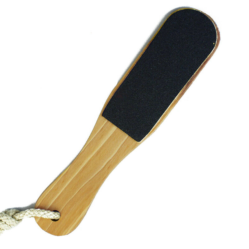 2-way Cuticle Polisher Brush Foot Rasp File Callus Remover Wood Pedicure To Q7J2