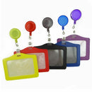 10 Pcs Horizontal Style PU Leather Business Id Credit Card Badge Holder wit J4F3
