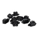250V 10A AC Power Socket Panel Mounted IEC320 C14 3 Terminals Plug 9 Pcs P6K1