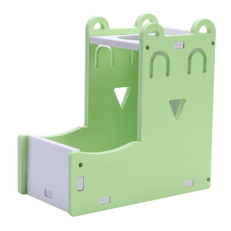 Hamster Automatic Water Fountain Drinker Food Feeder Playing Cage (Green) A