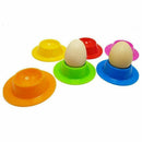 6 Pcs Silicone Egg Cups Plate Holders Stand Set, Egg poachers W7H4