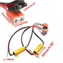 50W Load Resistor LED Canbus H7 Fog Light Wiring Harness adapters Decoder