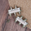 2 way coax splitter tv coaxial cable 1-in 2-out hdtv signal 5-900 MHz lot of 2 Z