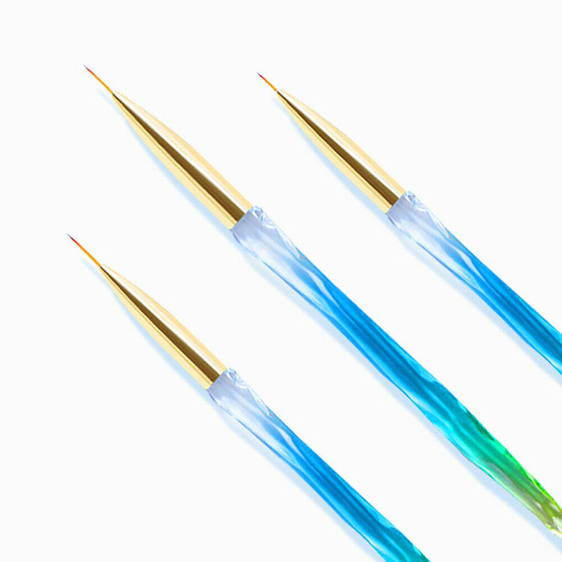 3pcs/Set Nail Liner Pens UV Gel Manicure Tips Painting Drawing Brushes (1)