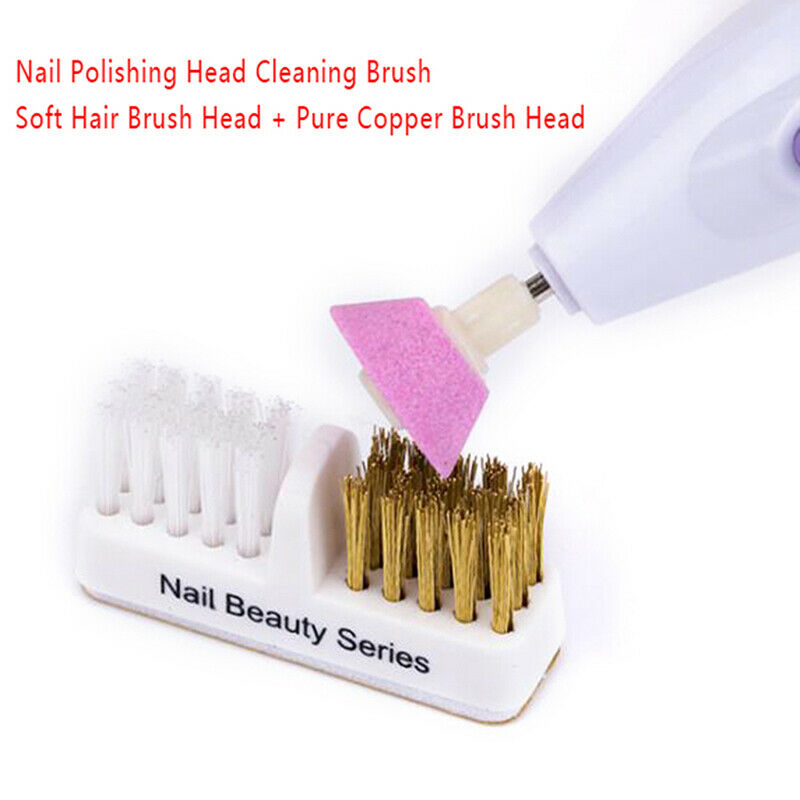 1Pc Nail Drill Manicure Polishing Sanding Grinding Head Cleaning Brushes Clea Hn