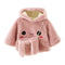 Baby Girl Kids Clothes Fleece Thicken Hoodie Crossbody Bag (Pink 12-18M)