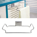 Stainless Steel Door Garbage Trash Bag Towel Can Rack Holder Kitchen Tool 1X