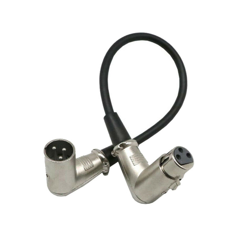 Custom Right Angle 90degree XLR Male To Female Microphone Audio Cable Patch