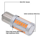 2pcs/lot Error Free BA15S LED Amber Yellow LED Bulb 5730 SMD 1156 LED Bulbs New