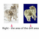 5D round diamond wolf pattern painting DIY cross stitch painting home decor