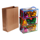 Portable Paper Bag Flower Boxes Appearing Illusion Magic Trick Conjuring for