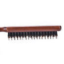 Hair Brush Wood Handle Boar Bristle Beard Brush Comb Detangling Straightening T/