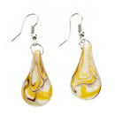 Set Murano water drop Necklace + Earring yellow