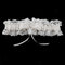 Wedding Celebration Bride Keepsake Beige Lace Crystal Bowknot Bridal Garter