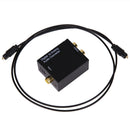Digital Optical Coax Coaxial Toslink to Analog RCA L/R Converter Adapter