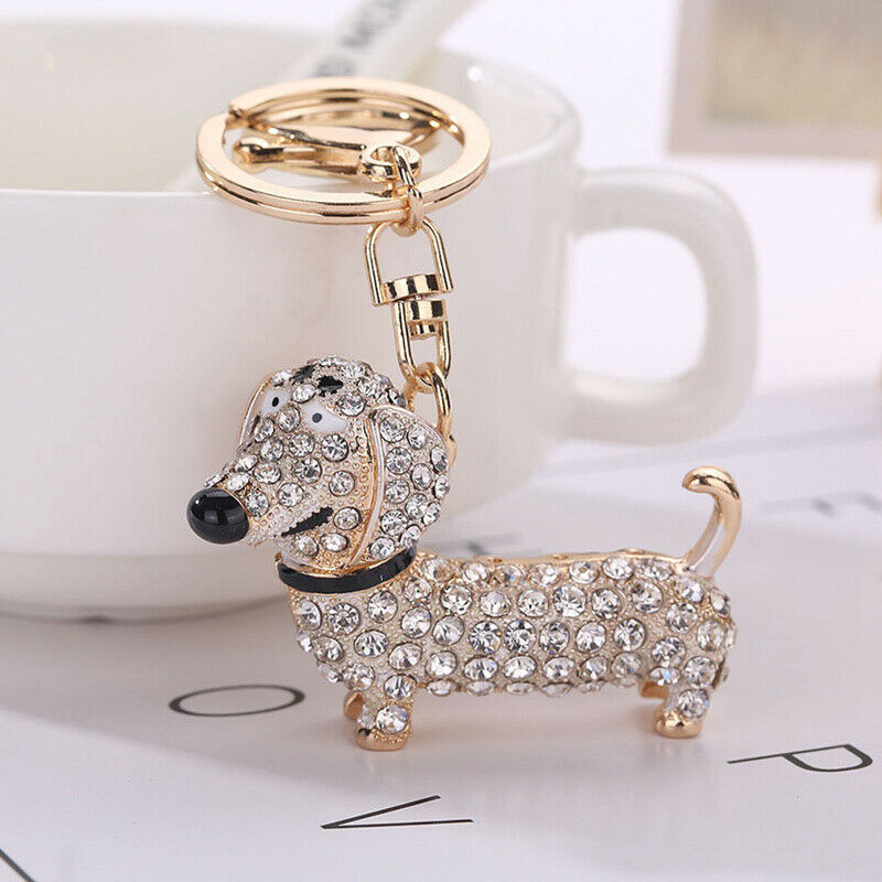 Fashion Dog Dachshund Keychain Bag Charm Pendant Keys Holder Keyring Jewelr X8E1