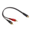 1pc 27cm 1 RCA Female to 2 RCA Male Splitter Cable for Car Audio System #JT1