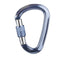 Screw Locking Mountaineering Climbing Carabiner 28KN - Light Blue
