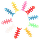 10 X Fish Bone Shape Earphone Headphone Cord Wrap USB Cable Winder OrganizerME