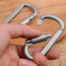 5X Outdoor D-Ring Aluminum Screw Locking Carabiner Hook Clip Climbing Keyc TVQ