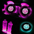 2Pcs 7Color LED Cup Holder Bottom Pad Light Cover Trim Atmosphere Lamp Universal