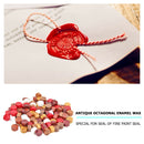 100pcs Retro Octagon Sealing Wax Grain Fire Painting Pill Stamping Envelope