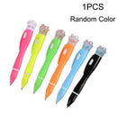 Multifunctional Ballpoint Pen With LED Light Flashlight Stationery I1G8