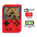 Classic 500 Games Video Player Rechargeable Handheld Game Console (Red)