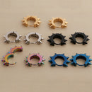 10Pcs Stainless Steel Womens Mens Punk Rock Loop Hoop Earrings Huggie Studs