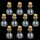 10x Refill Mini Glass Bottle Potion Cork Vial Wish DIY Pendant Craft Jewelry