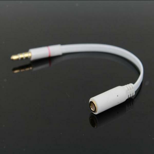 15.5cm OMTP to CTIA Male to Female 3.5mm Earphone Cable Adapter White