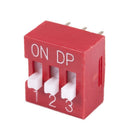 10 Pcs 2.54mm Pitch 3 Positions 6 Pin Red DIP Switch 3P V4W4