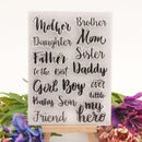 DIY Family Members Silicone Clear Stamps Scrapbook/Album Cards Paper Craft