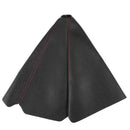 Universal PU Leather Car Gear Shift Lever Gaiter Red Stitch Dust Cover