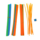 100 Pieces Plastic Classic Colored Pickup Sticks Game Party Favors Kids Children