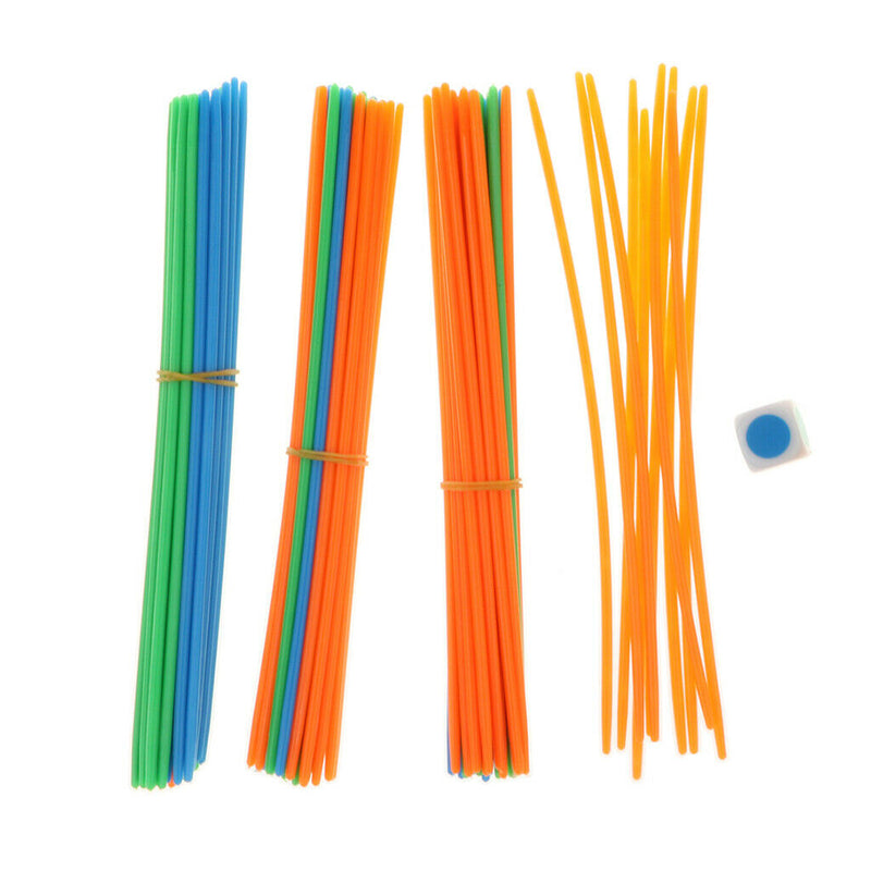 100 Pieces Plastic Classic Colored Pickup Sticks Game Party Favors Kids Children