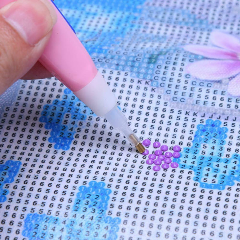 5D Diamond Painting Cross Stitch Luminous Point Drill Pen(Pink/Single Head)
