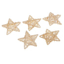 5pcs 7cm Natural Star Rattan Wicker Ball Christmas Tree Ornaments Decoration