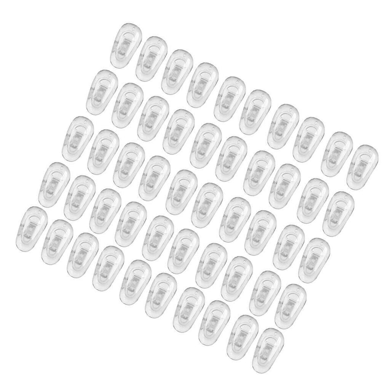 25 Pairs Silicone Eyeglass Nose Pads Oval Push On