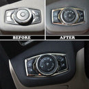 Fit For FORD FOCUS 12- Chrom Fog Head Light Lamp Switch Button Cover Trim Bezel