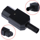 250V 10A 3pin Power Supply plug socket Adapter male & female wire connecto FT