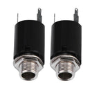 2pcs Guitar Endpin Jack 6.35mm Input for Electric Guitar Bass Output Parts A
