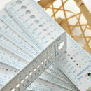 Plastic Knitting Needle Size Gauge Ruler Weaving Sweater 16 *4 Tools- Inche D4D6